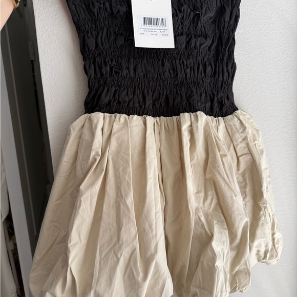 DISSH Dresses & Skirts - DISSH Black Smocked Bodice Cream Bubble Dress